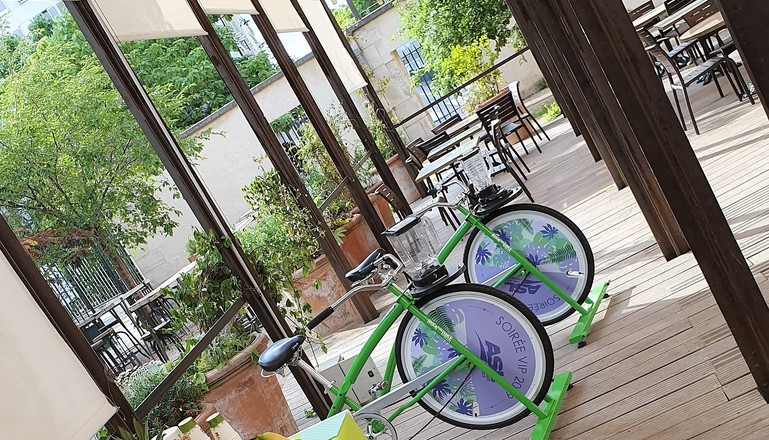 Animation Vélo à Smoothie pour votre événemement Healthy - vélo smoothie - customisation des roues