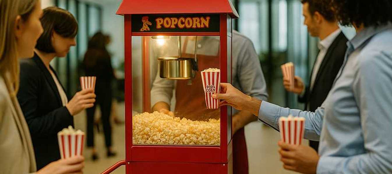 Animation Stand Gourmand de Pop Corn pour votre événemement Gourmandise