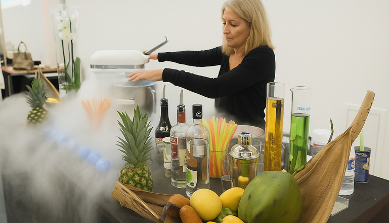 Animation Animation cuisine moléculaire pour votre événemement Gourmandise - cocktail moléculaire fumant - Animation à L'azote Liquide